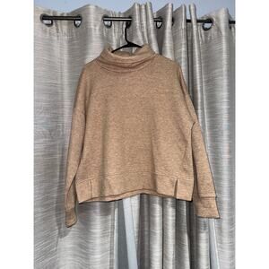 CALIA by Carrie Underwood Cloud Lunar Jacquard Funnel Neck Sweater size large